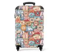 NoBoringSuitcases.com® Valises, Bagages a Main Cabine 55x35x25 10kg, Luggage, Suitcase, Rigides 4 roulettes, De Voyage, Cadenas Avion, Ultra légère, Poignée Extensible, Destinations de Voyage