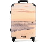 NoBoringSuitcases© Koffer Valise Moyenne Valises M Taille Rigide Voyage | 67x43x25 cm - Suitcase Roulette Légère Travel 4 Roues Solide Trolley Plage - Écume - Nuages