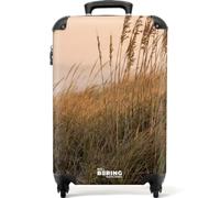 NoBoringSuitcases© Valise Cabine Bagages Rigide Voyage Suitcase Trolley | 55x35x20 cm - Travel Bagage A Main Luggage Avion Carry On Légère À Roues Paysage - Dunes - Coucher - Soleil - Plage