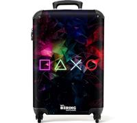 NoBoringSuitcases© Valise Enfant, Valise Cabine, Valise Enfant Garcon, | 55x35x25 cm - Bagages Enfant, Valise Enfant Roulette, Trolley, Valise Voyage Enfant Garcon, Valise Cabine (Jeu - Néon - Noir)