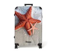NoBoringSuitcases© Valise Grande Taille 4 Roues Bagages Trolley Vacances | 77x51.5x28 cm - Large Suitcase Travel Légère Grandes Valises Soute Avion Étoile - Mer - Plage