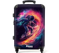 NoBoringSuitcases© Valise Moyenne Enfant Voyage Medium Suitcase Luggage | 67x43x25 cm - Roulette Moyen Taille Légère Avion Solide Travel 4 Roues Astronaute - Surf spatial