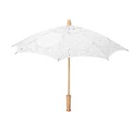 Nobranded Fdit broderie de fleurs de dentelle de mariage à la main, Parasol mariée mariée Parasol photographie décoration parapluie(L-blanc)
