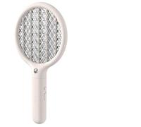 Nobranded Raquettes Anti Moustique Electriques, tapette à Moustique électrique Portable Mini Fonction de Charge USB Tueur de Moustique puissante LED Tapette à Moustique (Blanc)