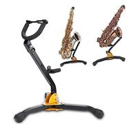 nobrands Support de saxophone portable, Support pour Saxophone Alto/Ténor, Support de Trépied de Saxophone Réglable Pliable en Métal pour Saxophone saxophone ténor, clarinette et flûte