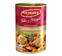 NOBRE - Chispalhada Portugaise - Plat Traditionnel au Porc et Haricots Blancs - Spécialité du Portugal - Prêt en 3 min - la boîte de 420g - Le Lot De 4