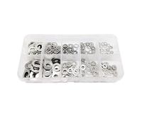 NOBRIM Rondelle Plate 500/1200pc M3 M4 M5 M6 M8 304 A2 Acier Inoxydable Ultra-Mince rondelle Plate Plaine Ultra-Mince réglage cale Ensemble Kit boîte Joint de réglage de précision