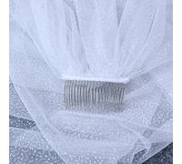 NOBRIM Voiles de mariée Voiles de mariée Long Luxe doré mariée Voile de Mariage cathédrale Fil de Couleur Champagne avec des Paillettes Dame Partie Mariage