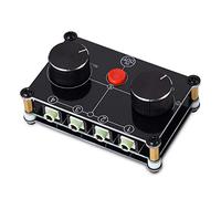 Nobsound Commutateur audio stéréo Little Bear MC104, 4(1) entrées, 1(4) sorties, ports 3,5 mm, commutateur haut-parleur, écouteurs, sélection manuelle