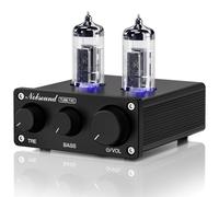 Nobsound Mini préampli à tube HiFi : préamplificateur audio stéréo avec contrôle des basses et des aigus pour amplificateur stéréo domestique, haut-parleur actif, systèmes audio de bureau