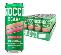 NOCCO Boisson énergisante pêche & mangue, 24x330ml Sans Sucre BCAA Boissons énergétiques (Peachango)