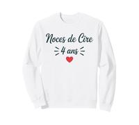 Noces de Cire 4 Ans Anniversaire de Mariage 4 Ans Ensemble Sweatshirt