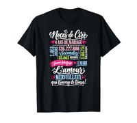 Noces de Cire 4 Ans de Mariage Amour Anniversaire Couple T-Shirt