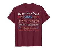 Noces de plomb cadeau 14 ans de mariage anniversaire couple T-Shirt