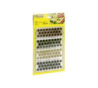 NOCH 07009 Touffes D'Herbe de Quatre Couleurs Vert Foncé, Mi, Marron et Beige