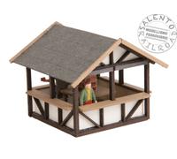 NOCH 14393 - Échelle H0 1:87 - Petite Maison De Bois pour Vente Vin Kit Décharge