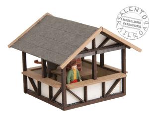NOCH 14393 - Échelle H0 1:87 - Petite Maison De Bois pour Vente Vin Kit Décharge