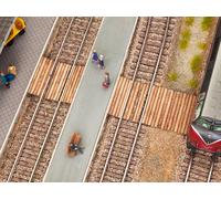 NOCH 14622 Échelle N Série Laser Cut : Traversant Rails en Bois ( CM 6,5 x 2,2)