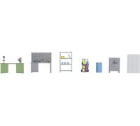 NOCH Accessoires d'atelier pour Atelier Miniature, jauge de Voie H0 Modélisme Kit d'accessoires