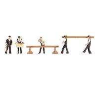 Noch – Figurines modélisme ferroviaire 15051 – Charpentiers, 5 figurines avec accessoires