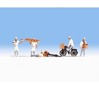 NOCH 15053 Échelle Ho Boulanger Pièces 5 Avec Due Vélos Ed Accessoires