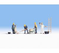 NOCH 15055 Échelle HO Maçons Pz. 4 Avec Brouette, Échelle Et Accessoires