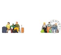 Noch Personnages 15213 – Voyageurs assis avec bagages – H0 1:87