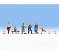 NOCH 15629 Échelle HO Paysans (pz. 6 avec Trois Animaux)