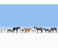 Noch 15713 - 9 X Assortiment De Ferme Animaux Pré Peint = H0 / 00 Jauge - 2nd