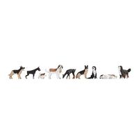 Noch Figurines H0 15717 Chiens peints, assis et debout, Multicolore