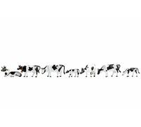 Noch - 15721 - Modélisme Ferroviaire - Figurine - 7 Vaches - Blanc/Noir