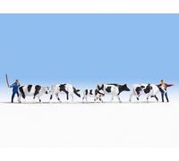 NOCH 15724 Échelle Ho Paquet De 6 Vaches Au Pâturage Avec Paysan
