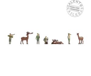 Noch 15731 Ensemble De Personnages - Chasseurs Et Cerfs - 1:87 H0