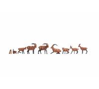 Noch Figurines H0 15742 – Animaux alpins peints multicolores