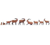 Noch Figurines H0 15742 – Animaux alpins peints multicolores
