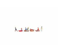Noch - 15819 - Modélisme Ferroviaire - Enfants En Neige - 6 Figurines + Accessoires