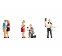 Noch 15861 - 3 Paires De Figurines Couple Peintes Romantic H0/00