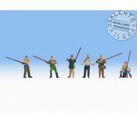 Noch Figurines 15892 Pêcheurs 1:87 H0 Lot de 6 peintes à la main