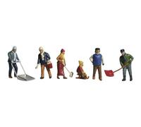 Noch - 15928 - Modélisme Ferroviaire - Travaux En Hiver - 6 Figurines + Accessoires