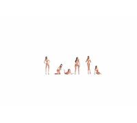 NOCH 15958 1/87 HO PERSONNAGES LOT 6 FIGURINES MODELES NUS FEMME SEXY H0