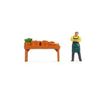 NOCH 16500 Échelle HO Petite Scène: Stand De Vente De Légumes Avec Personnage