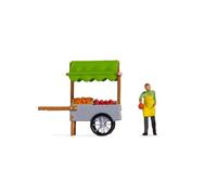 NOCH 16501 Échelle HO Petite Scène: Stand De Vente De Fruits Avec Personnage
