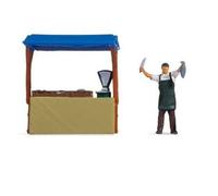 NOCH 16503 Échelle HO Petite Scène: Stand De Vente De Poisson Avec Personnage