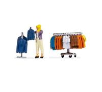 NOCH 16509 Échelle HO Petite Scène: Femme Qui Achète Des Vêtements Au Stand