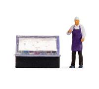 Noch 16511 - Tiny-Scenes « Glacier » : Vendeur et comptoir à glaces - HO (1:87)