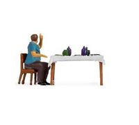 Noch 16514 - Tiny-Scenes « Déjeuner » : Clients assis à table - HO (1:87)