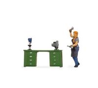 NOCH 16515 Échelle HO Petite Scène: Femme Près D'un Banc De Travail