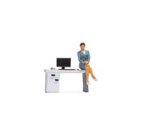 NOCH 16517 Échelle HO Petite Scène: Secrétaire Dans Un Bureau Avec Bureau