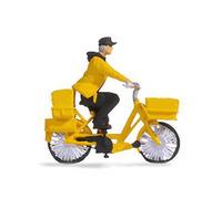 Noch 16522 - Tiny-Scenes « Poste » : Facteur sur son vélo - HO (1:87)