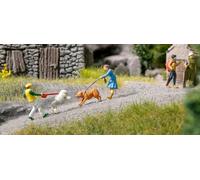 Noch 16602 - Funny-Scenes, Rencontre de chiens - HO (1:87)